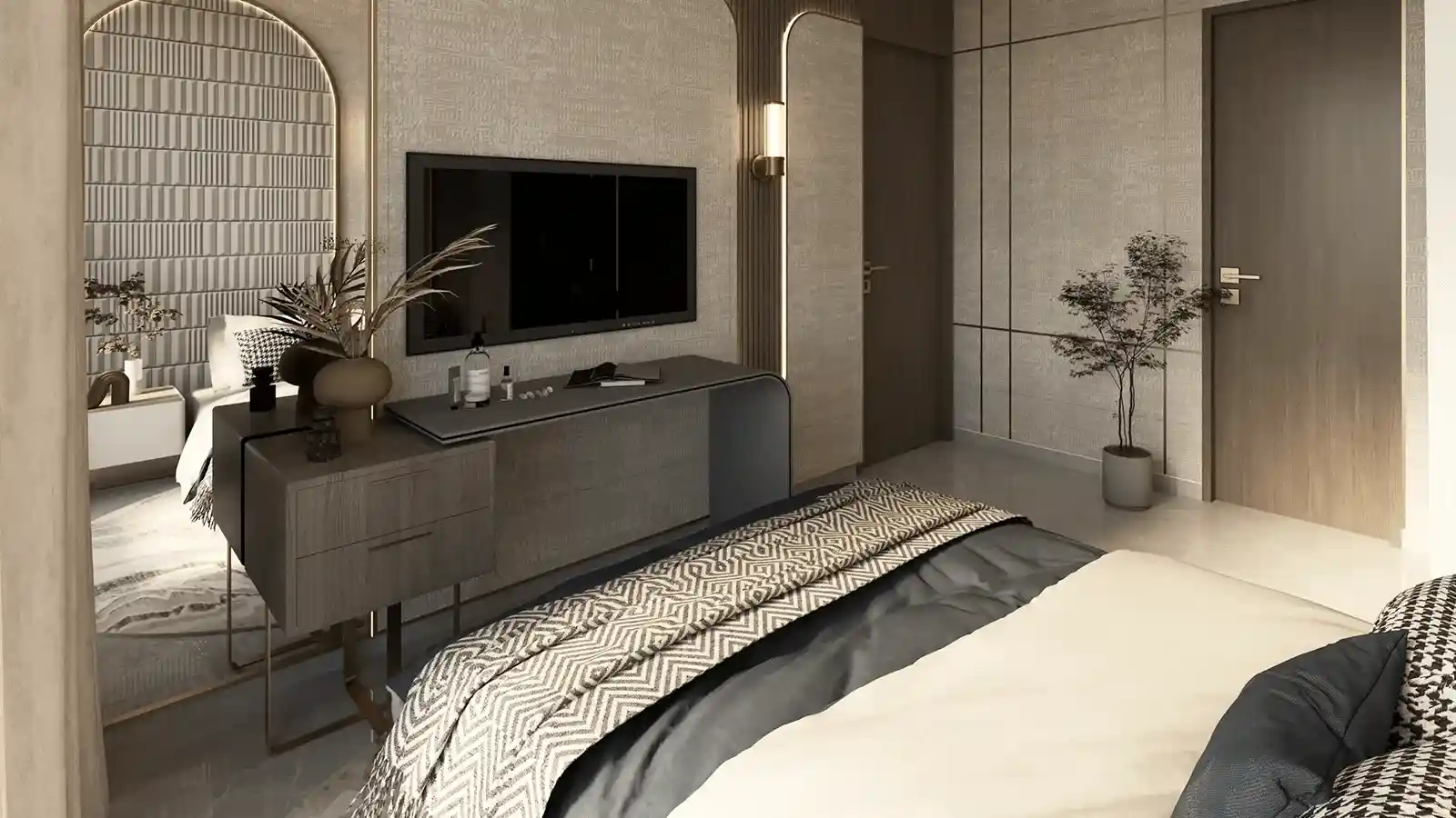 Cozy master bedroom at Kreeva Golf Course Extension Road Gurgaon