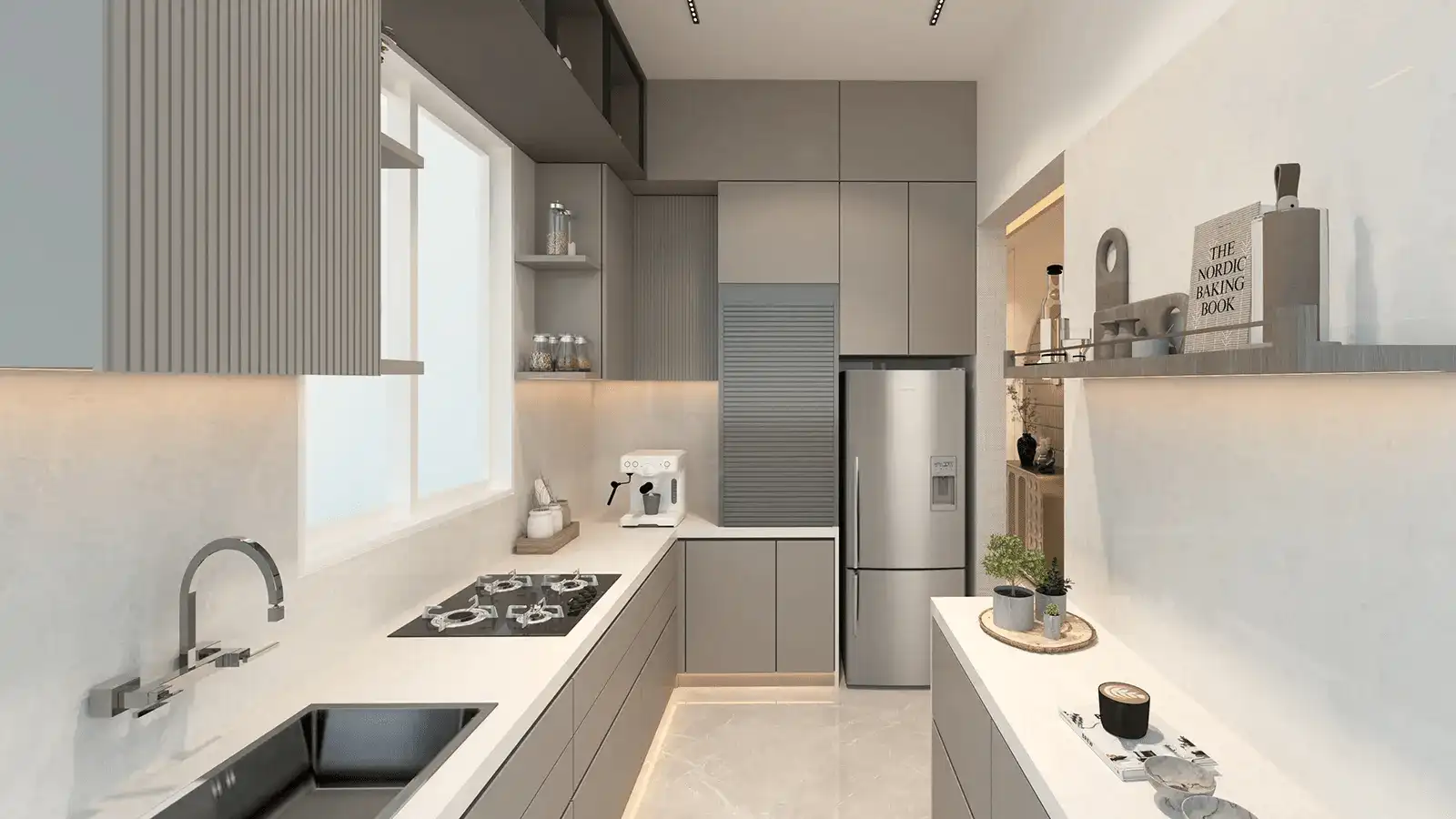 Modern modular kitchen at Kreeva Golf Course Extension Road Gurgaon