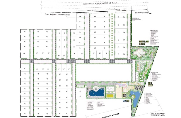Master plan layout of Kreeva Golf Course Extension Road Gurgaon